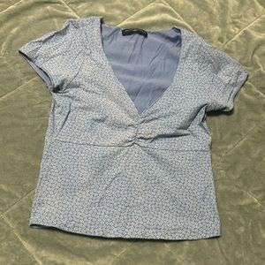 Brandy Melville Blue Flowered Tank